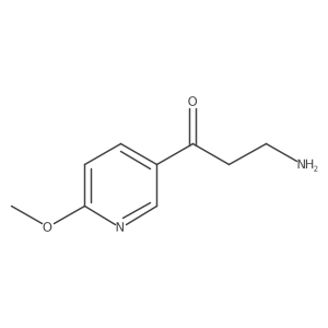 3-Amino-1-(6-methoxypyridin-3-yl)propan-1-one结构式