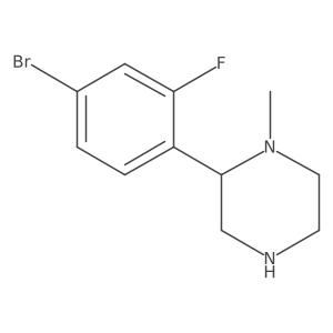 2-(4-Bromo-2-fluorophenyl)-1-methylpiperazine结构式