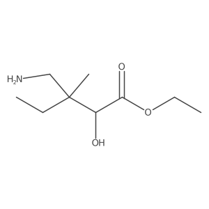 Ethyl 3-(aminomethyl)-2-hydroxy-3-methylpentanoate Structure