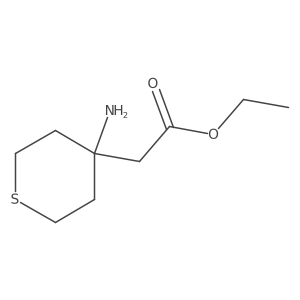 Ethyl 2-(4-aminothian-4-yl)acetate结构式
