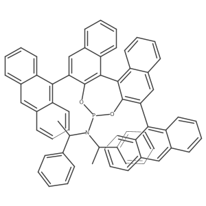 (11bS)-2,6-Di(anthracen-9-yl)-N,N-bis(1-phenylethyl)dinaphtho[2,1-d:1',2'-f][1,3,2]dioxaphosphepin-4-amine Structure