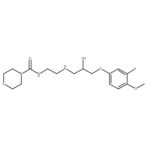N-(2-((3-(3-Fluoro-4-methoxyphenoxy)-2-hydroxypropyl)amino)ethyl)morpholine-4-carboxamide Structure