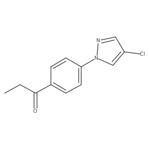1-[4-(4-chloro-1H-pyrazol-1-yl)phenyl]propan-1-one结构式