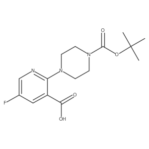 2-{4-[(Tert-butoxy)carbonyl]piperazin-1-yl}-5-fluoropyridine-3-carboxylic acid结构式