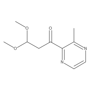 3,3-Dimethoxy-1-(3-methylpyrazin-2-yl)propan-1-one结构式