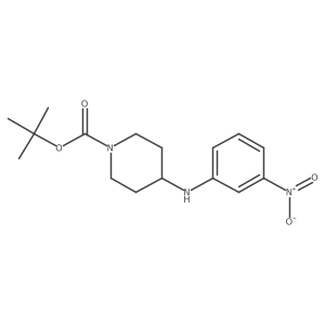 Tert-butyl 4-(3-nitroanilino)piperidine-1-carboxylate结构式