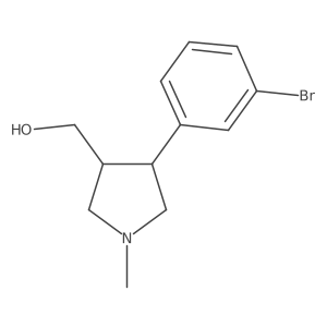 (4-(3-Bromophenyl)-1-methylpyrrolidin-3-yl)methanol Structure