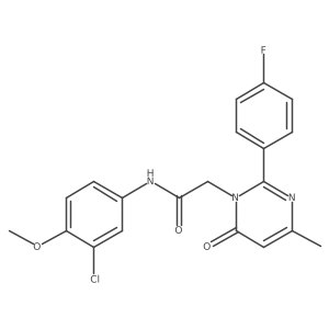 N-(3-Chloro-4-methoxyphenyl)-2-[2-(4-fluorophenyl)-4-methyl-6-oxo-1,6-dihydropyrimidin-1-YL]acetamide Structure
