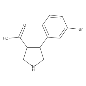 4-(3-Bromophenyl)pyrrolidine-3-carboxylic acid Structure