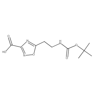 5-(2-((Tert-butoxycarbonyl)amino)ethyl)-1,2,4-oxadiazole-3-carboxylic acid结构式
