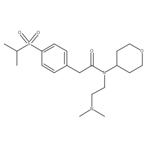 N-(2-(dimethylamino)ethyl)-2-(4-(isopropylsulfonyl)phenyl)-N-(tetrahydro-2H-pyran-4-yl)acetamide结构式