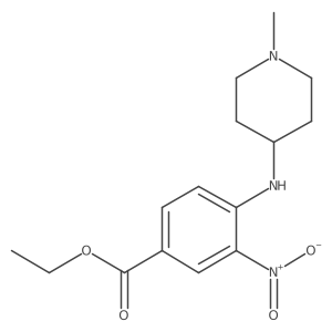 Ethyl 4-[(1-methylpiperidin-4-yl)amino]-3-nitrobenzoate结构式