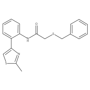 2-(benzylthio)-N-(2-(2-methylthiazol-4-yl)phenyl)acetamide Structure