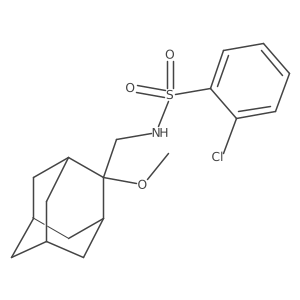 2-chloro-N-(((1R,3S,5r,7r)-2-methoxyadamantan-2-yl)methyl)benzenesulfonamide Structure