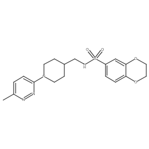 N-((1-(6-methylpyridazin-3-yl)piperidin-4-yl)methyl)-2,3-dihydrobenzo[b][1,4]dioxine-6-sulfonamide Structure