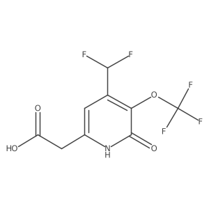 2-(4-(Difluoromethyl)-6-hydroxy-5-(trifluoromethoxy)pyridin-2-yl)acetic acid Structure