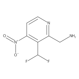 2-(Aminomethyl)-3-(difluoromethyl)-4-nitropyridine Structure