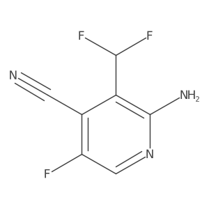 2-Amino-3-(difluoromethyl)-5-fluoroisonicotinonitrile结构式
