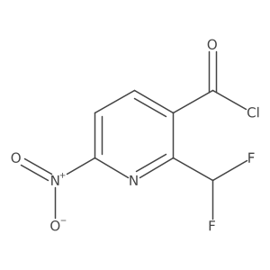 2-(Difluoromethyl)-6-nitropyridine-3-carbonyl chloride Structure