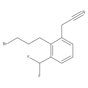 2-(3-Bromopropyl)-3-(difluoromethyl)phenylacetonitrile Structure
