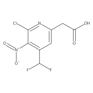 2-(6-Chloro-4-(difluoromethyl)-5-nitropyridin-2-yl)acetic acid结构式