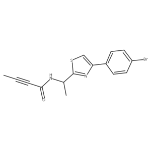 N-{1-[4-(4-bromophenyl)-1,3-thiazol-2-yl]ethyl}but-2-ynamide Structure