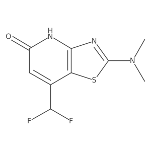 7-Difluoromethyl-2-(dimethylamino)thiazolo-[4,5-b]-pyridin-5(4H)-one Structure