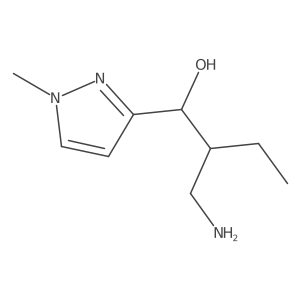 2-(aminomethyl)-1-(1-methyl-1H-pyrazol-3-yl)butan-1-ol Structure