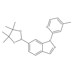 1-(4-Methyl-2-pyridinyl)-6-(4,4,5,5-tetramethyl-1,3,2-dioxaborolan-2-yl)-1h-indazole结构式