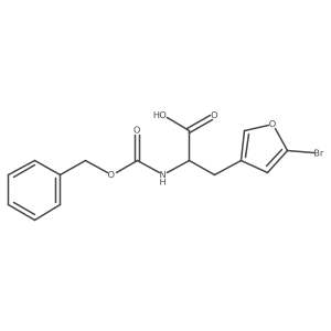 2-{[(Benzyloxy)carbonyl]amino}-3-(5-bromofuran-3-yl)propanoic acid结构式
