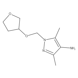 3,5-dimethyl-1-[(oxolan-3-yloxy)methyl]-1H-pyrazol-4-amine Structure
