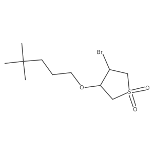3-Bromo-4-[(4,4-dimethylpentyl)oxy]-1lambda6-thiolane-1,1-dione结构式
