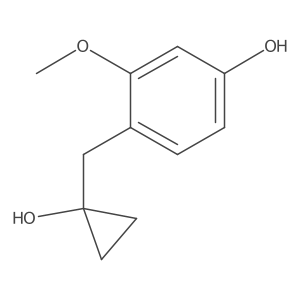 4-[(1-Hydroxycyclopropyl)methyl]-3-methoxyphenol Structure