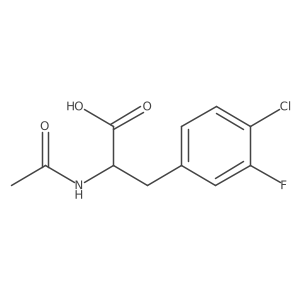 (2S)-3-(4-chloro-3-fluorophenyl)-2-acetamidopropanoic acid Structure