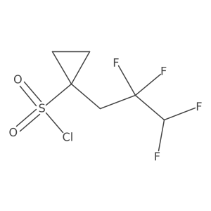 1-(2,2,3,3-Tetrafluoropropyl)cyclopropane-1-sulfonyl chloride Structure