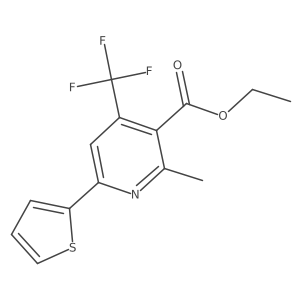 Ethyl 2-methyl-6-(thiophen-2-yl)-4-(trifluoromethyl)nicotinate结构式
