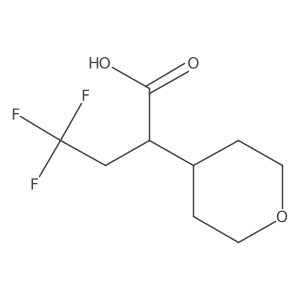 4,4,4-trifluoro-2-(tetrahydro-2H-pyran-4-yl)butanoic acid Structure