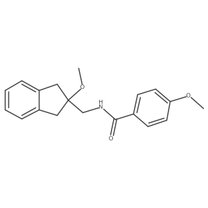 4-methoxy-N-((2-methoxy-2,3-dihydro-1H-inden-2-yl)methyl)benzamide结构式