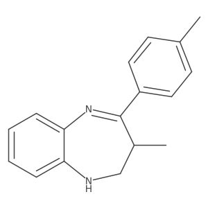 2,3-Dihydro-3-methyl-4-(4-methylphenyl)-1H-1,5-benzodiazepine结构式