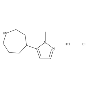 4-(1-methyl-1H-pyrazol-5-yl)azepane dihydrochloride结构式