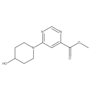 Methyl 6-(4-hydroxypiperidin-1-yl)pyrimidine-4-carboxylate Structure