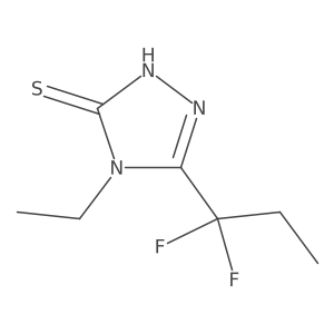 5-(1,1-difluoropropyl)-4-ethyl-4H-1,2,4-triazole-3-thiol结构式