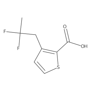 3-(2,2-Difluoropropyl)thiophene-2-carboxylic acid结构式