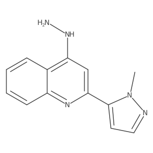 4-hydrazinyl-2-(1-methyl-1H-pyrazol-5-yl)quinoline结构式