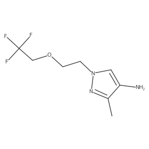 3-methyl-1-[2-(2,2,2-trifluoroethoxy)ethyl]-1H-pyrazol-4-amine结构式