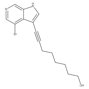 8-{4-bromo-1H-pyrrolo[2,3-c]pyridin-3-yl}oct-7-yn-1-ol结构式