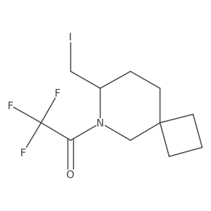 2,2,2-Trifluoro-1-[7-(iodomethyl)-6-azaspiro[3.5]nonan-6-yl]ethan-1-one Structure