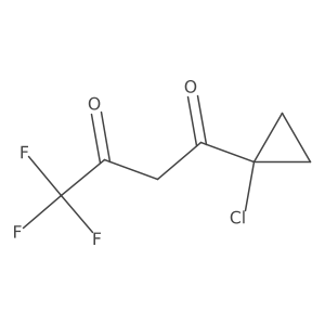 1-(1-Chlorocyclopropyl)-4,4,4-trifluorobutane-1,3-dione结构式