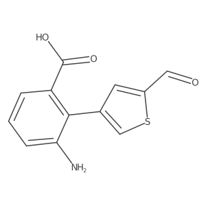 3-Amino-2-(5-formylthiophen-3-yl)benzoic acid Structure