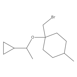 1-(Bromomethyl)-1-(1-cyclopropylethoxy)-4-methylcyclohexane Structure